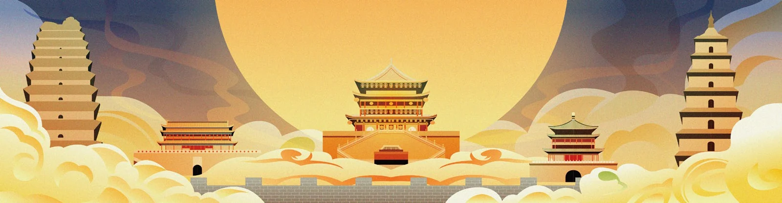 城市插画与礼袋应用